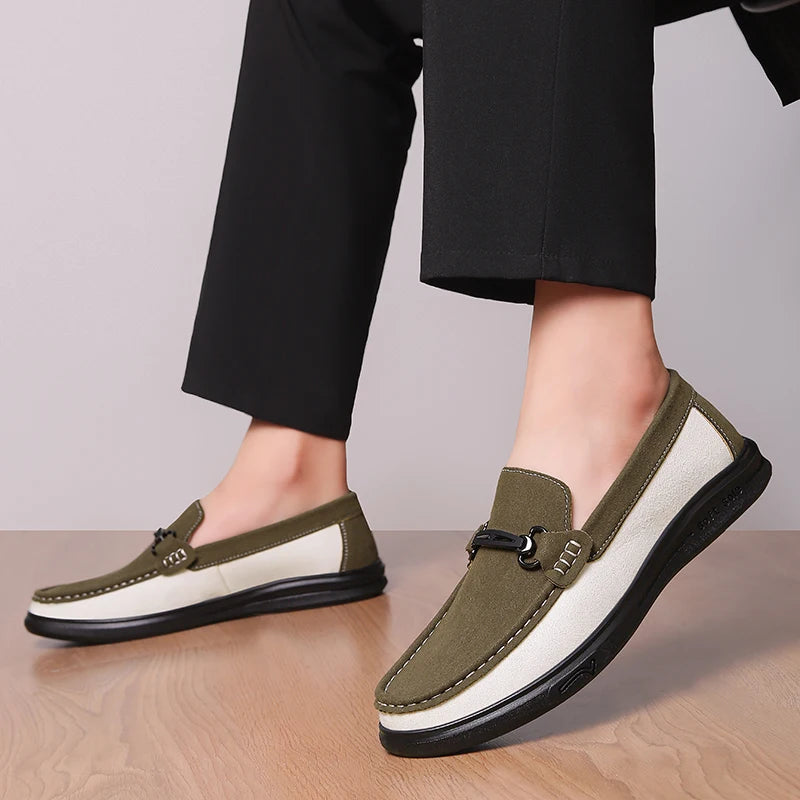 SAVARO TWO-TONE LOAFERS