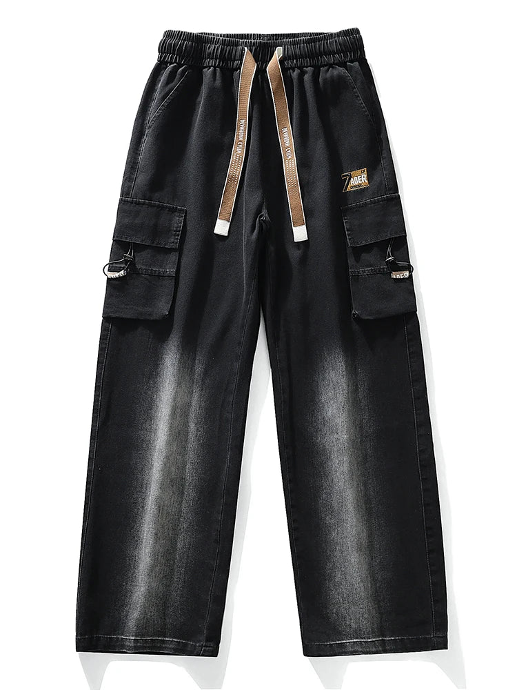 URBAN FADE DENIM CARGO PANTS