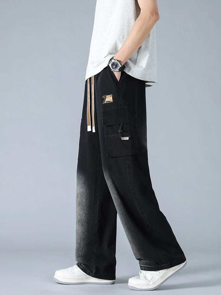 URBAN FADE DENIM CARGO PANTS