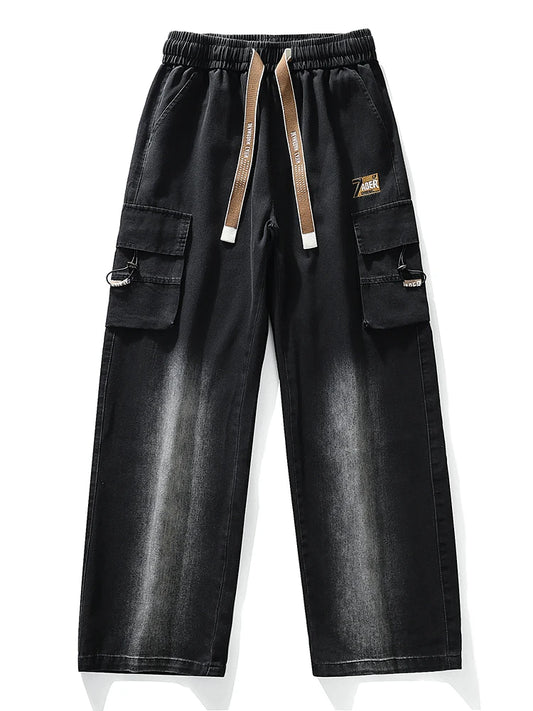 URBAN FADE DENIM CARGO PANTS