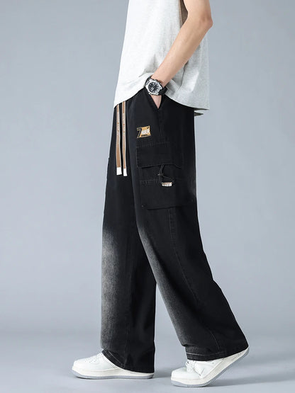 URBAN FADE DENIM CARGO PANTS
